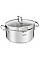 Каструля Tefal DUETTO+, 1.5л, з кришкою, нержавіюча сталь, скло