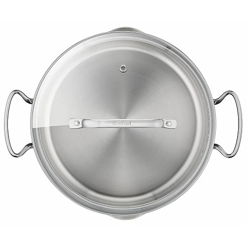 Каструля Tefal DUETTO+, 5л, з кришкою, нержавіюча сталь, скло