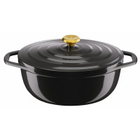 Каструля Tefal Air, з кришкою, 5.7л, алюміній, чорний