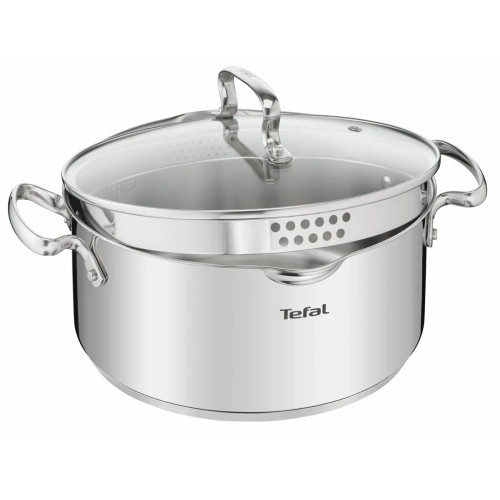 Каструля Tefal DUETTO+, 2.9л, з кришкою, нержавіюча сталь, скло
