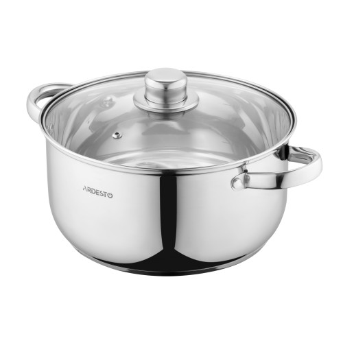 Каструля зі скляною кришкою ARDESTO Gemini Gourmet Aosta, 5л, нержавіюча сталь
