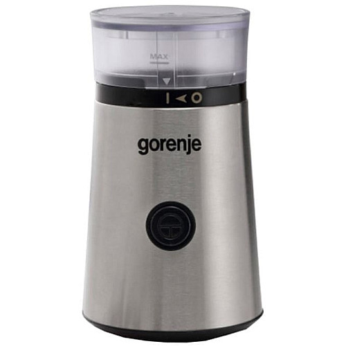 Кавомолка Gorenje роторна 150Вт, об'єм зерен-60г, метал, чорно-сріблястий