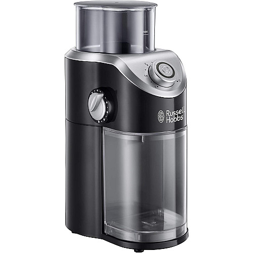 Кавомолка Russell Hobbs жорнова Classic, 140Вт, об'єм зерен-100г, регул.ступеню помолу, пластик, чорний
