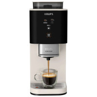 Кавомашина Krups Coffee Crush, 1.8л, зерно, ОLED дисплей, авторецептів - 2, метал, чорно-бежевий