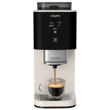 Кавомашина Krups Coffee Crush, 1.8л, зерно, ОLED дисплей, авторецептів - 2, метал, чорно-бежевий