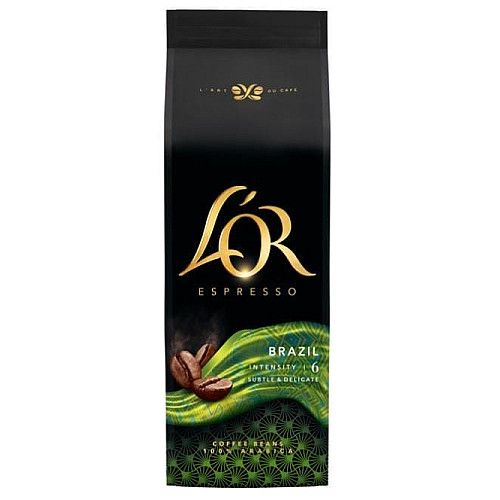 Кава L`OR зерна, 500г, Espresso Brazil, арабіка