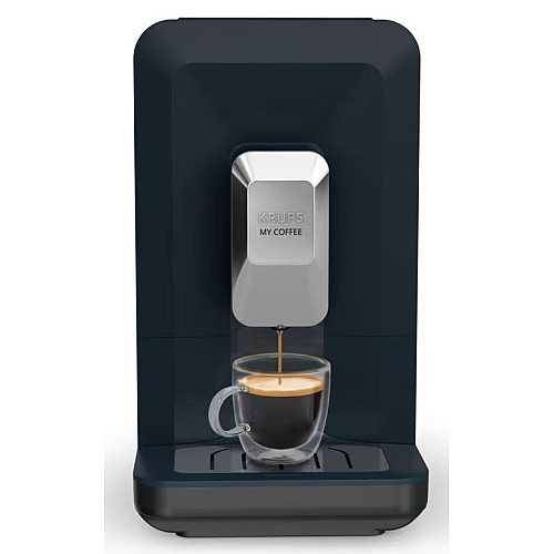 Кавомашина Krups My Coffee 1.5л, зерно, ОLED дисплей, авторецептів - 3, метал, чорний