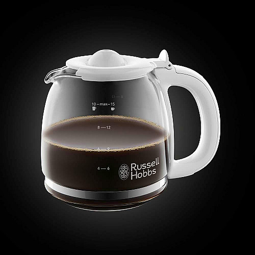 Кофеварка Russell Hobbs капельная Inspire 1,25л, молотая, 10 чашек, таймер выключения, белый