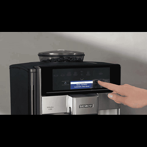 Кофемашина Siemens 1.7л, зерно+молотая, автомат.капучинатор, LED-дисплей, авторецептов - 12, черно-серебряный