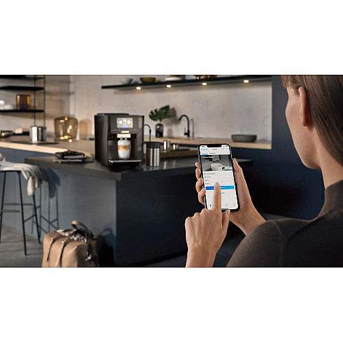 Кавомашина Siemens, 2.4л, зерно+мелена, автомат.капуч, LED-дисплей, авторецептів -19, чорний