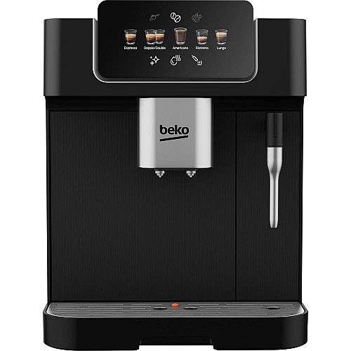 Кавомашина Beko 2.0л, зерно, ручний капучинатор, авторецептів - 5, чорний