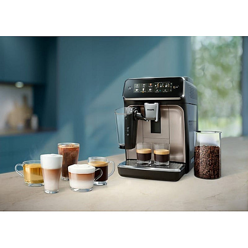 Кофемашина Philips Series 3300 1.8л, зерно+молотая, автомат.капучинатор, дисплей, авторецептов - 6, черный
