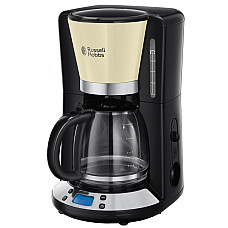 Кавоварка Russell Hobbs крапельна Colours Plus 1.25л, мелена, чорно-бежевий