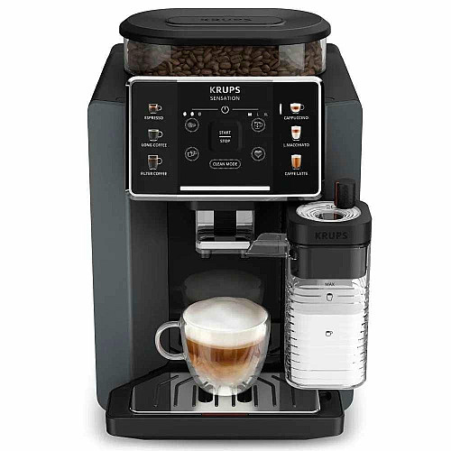 Кофемашина Krups Sensation Milk M90 1.7л, зерно, автомат.капучинатор, авторецептов - 6, черный