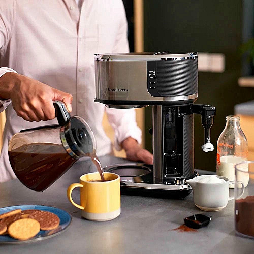 Кофеварка Russell Hobbs капельная Attentiv Coffee Bar 1.5л, молотая, LED-дисплей, черно-металл