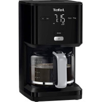 Кавоварка Tefal крапельна Smart&light 1.25л, мелена, таймер включення, годинник, чорний