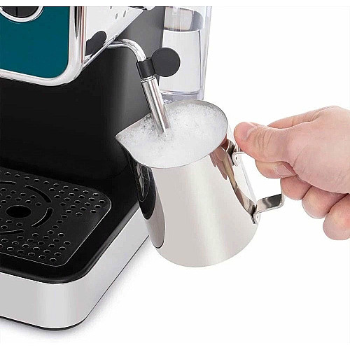 Кофеварка Russell Hobbs рожковая Distinctions Ocean 1.1л, молотая + чалды, сине-серебристый