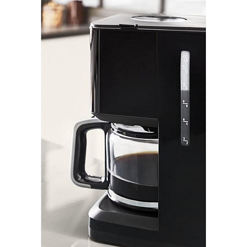 Кофеварка Tefal капельная Smart&light 1.25л, молотая, таймер включения, часы, черный