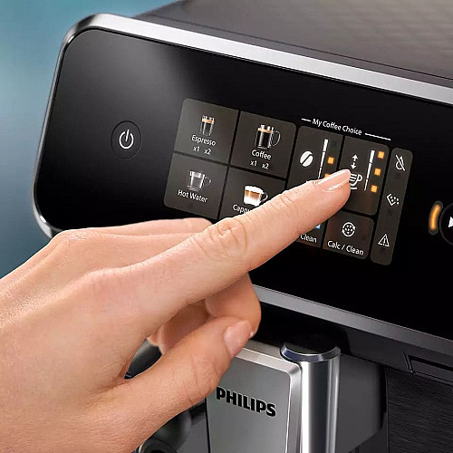 Кофемашина Philips Series 2300 1.8л, зерно+молотая, автомат.капучинатор, сенсор.управление, черный