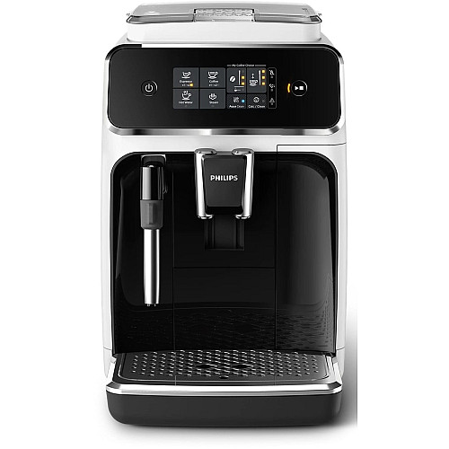 Кавомашина Philips Series 2300, 1.8л, зерно+мелена, дисплей, авторецептів -2, білий