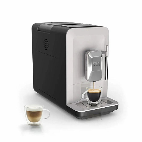Кавомашина Krups My Coffee+ 1.5л, зерно, ОLED дисплей, авторецептів - 3, метал, сірий