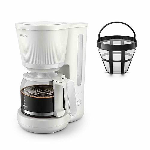 Кофеварка Philips капельная 3000 Series, 1.38л, молотая, поддержка температуры, белый