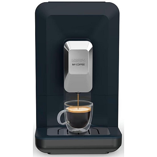 Кавомашина Krups My Coffee 1.5л, зерно, ОLED дисплей, авторецептів - 3, метал, чорний