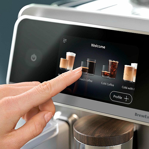 Кофемашина Philips Series 8000 Cafe Aromis, 1.9л, зерно+молотая, автомат.капуч, дисплей, авторецептов -54, серебряные