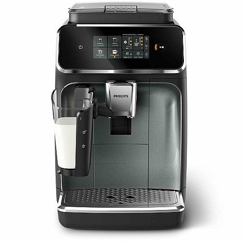 Кофемашина Philips Series 2300 LatteGo, 1.8л, зерно+молотая, автомат.капуч, дисплей, авторецептов -4, черный