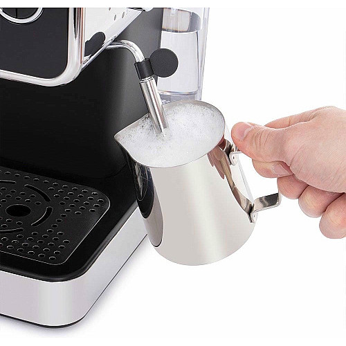 Кофеварка Russell Hobbs рожковая Distinctions 1.1л, молотая + чалды, черно-серебристый