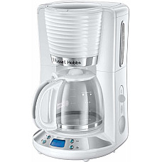 Кавоварка Russell Hobbs крапельна Inspire 1,25л, мелена, 10 чашок, таймер вимкнення, білий