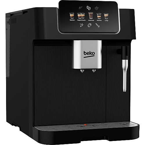 Кавомашина Beko 2.0л, зерно, ручний капучинатор, авторецептів - 5, чорний