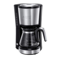 Кофеварка Russell Hobbs капельная Compact Home, 0.74л, молотая, черно-серебристый
