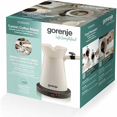 Кофеварка Gorenje электротурка 0.35л, молотая, на 2 чашки, бежевый