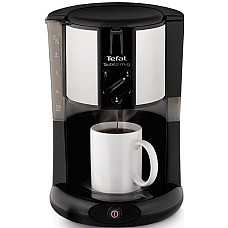 Кавоварка Tefal крапельна Subito Mug 1.25л, мелена, чорно-сріблястий