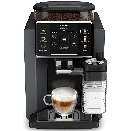 Кофемашина Krups Sensation Milk M90 1.7л, зерно, автомат.капучинатор, авторецептов - 6, черный