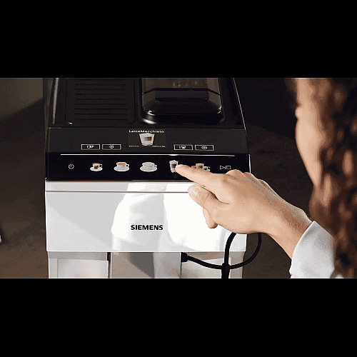 Кофемашина Siemens 1.9л, зерно+молотая, автомат.капучинатор, авторецептов - 10, белый