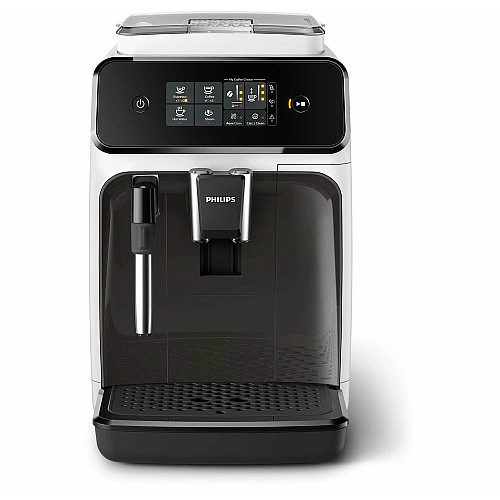 Кавомашина Philips Series 1200 1.8л, зерно + мелена, ручний капучинатор, авторецептів - 2, біло - чорний