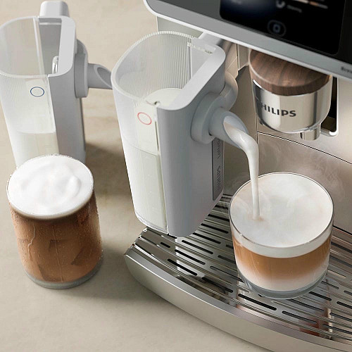 Кофемашина Philips Series 8000 Cafe Aromis, 1.9л, зерно+молотая, автомат.капуч, дисплей, авторецептов -54, серебряные