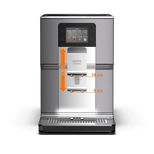 Кофемашина Krups Intuition Preference 3л, зерно, автомат.капучинатор, авторецептов - 8, серо - черный