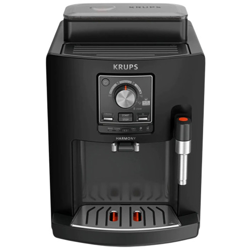 Кавомашина Krups Harmony 1.7л, зерно, ручний капучинатор, мех. керування, авторецептів - 4, свій рецепт, чорний