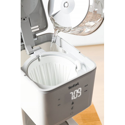 Кавоварка Tefal крапельна Sense 1.25л, мелена, LED-дисплей, сенсор.керування, білий