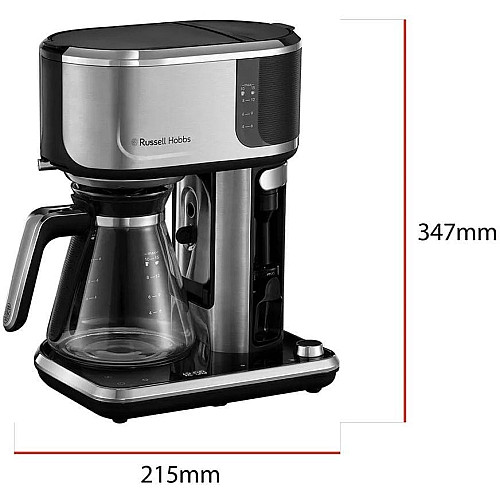 Кофеварка Russell Hobbs капельная Attentiv Coffee Bar 1.5л, молотая, LED-дисплей, черно-металл