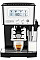 Кофеварка Sencor рожковая 1.4л, молотая, автоматический капучинатор, LCD-дисплей, нерж. сталь-черный