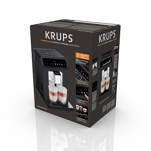 Кофемашина Krups Evidence One 2.3л, зерно, автомат.капучинатор, ОLED диспл, аторец. - 17, свой рецепт, графит