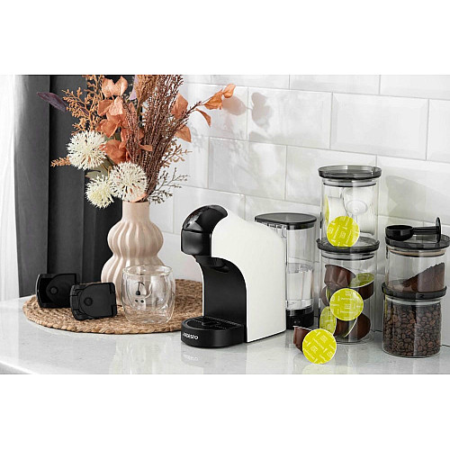 Кофеварка ARDESTO 3в1, 0.9л, капсулы Nespresso, Nescafe Dolce Gusto, молотый кофе, сенсорное управление, белый