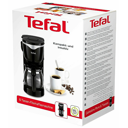 Кавоварка Tefal крапельна Good Value 0.6л, мелена, чорний