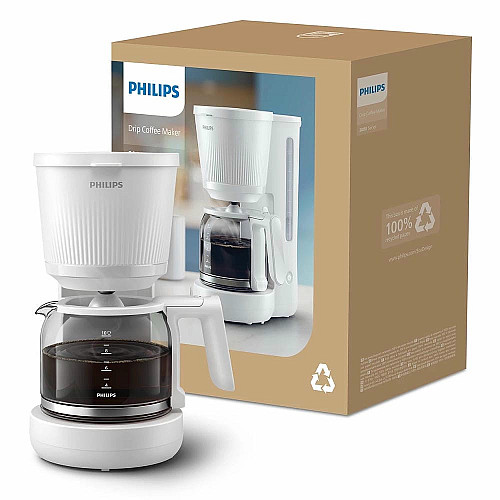 Кофеварка Philips капельная 3000 Series, 1.38л, молотая, поддержка температуры, белый