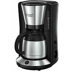 Кофеварка Russell Hobbs капельная Adventure, 1л, молотая, черно-серебристый