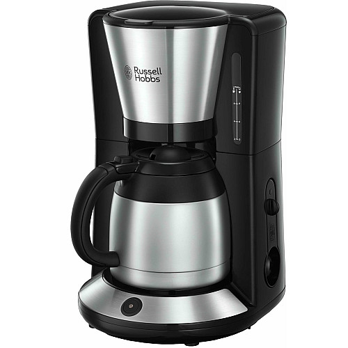 Кофеварка Russell Hobbs капельная Adventure, 1л, молотая, черно-серебристый